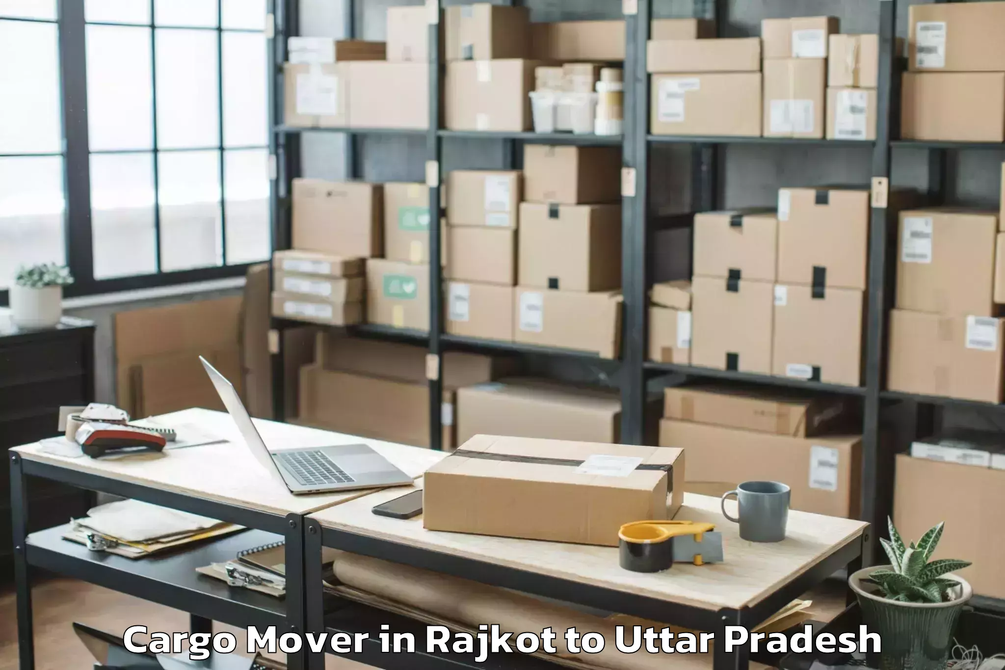 Book Rajkot to Chandadih Cargo Mover